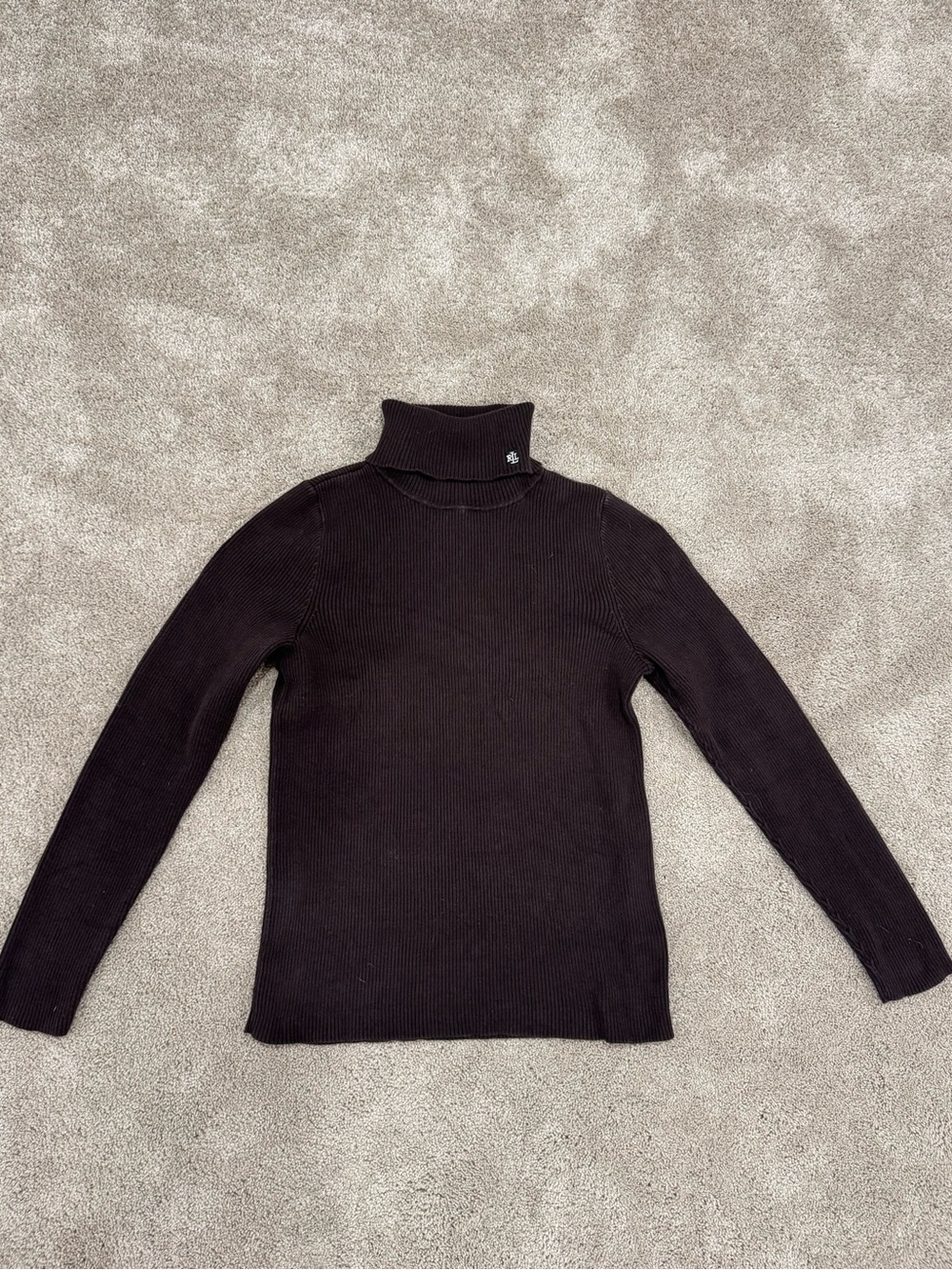 Ralph Lauren chocolate brown Ribbed Turtleneck Sweater